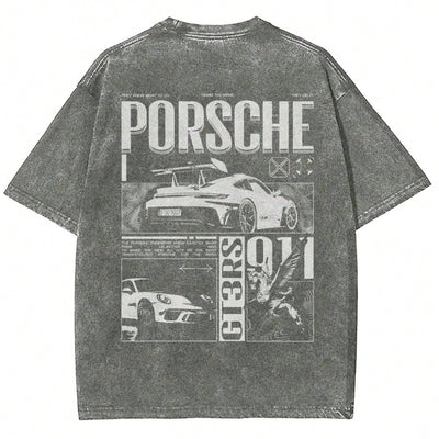 [New Products Arrive With Great Power] 911 GT3RS Unisex Fit Washed T-Shirt Unisex T-Shirts For Summer Outings